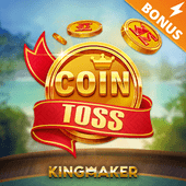 Coin Toss cover art with flipping coin theme
