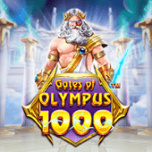 Gates of Olympus 1000 slot cover art with Zeus theme