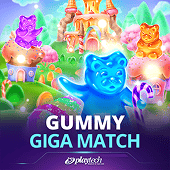 Gummy Giga Match slot cover art with candy match theme