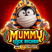 Mummy Lock Riches slot cover art with Egyptian tomb theme