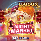 Night Market slot cover art with street food stalls theme