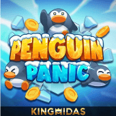 Penguin Panic cover art with sliding penguin theme