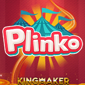 Plinko cover art with peg board and ball theme