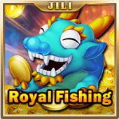 Royal Fishing cover art with golden net theme