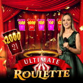 Ultimate Roulette live table cover art with wheel theme